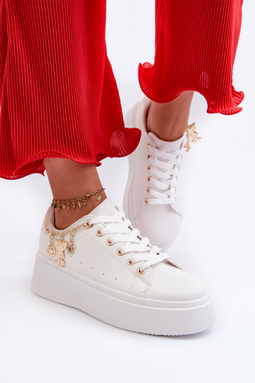 Deportivas modelo zapatos con plataforma beige claro Tivissa