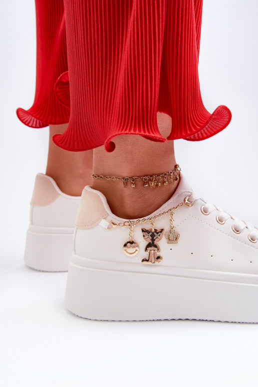 Deportivas modelo zapatos con plataforma beige claro Tivissa