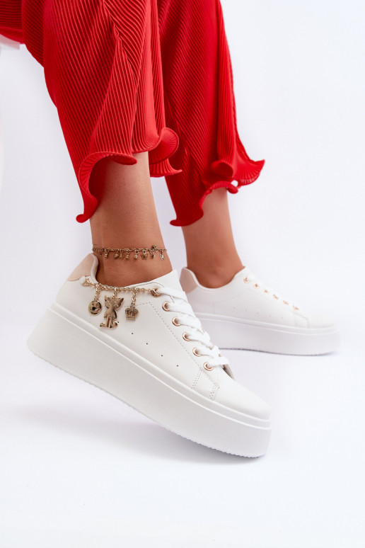 Deportivas modelo zapatos con plataforma beige claro Tivissa