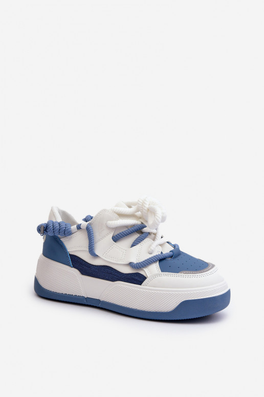 Zapatillas modelo zapatos con plataforma en color azul Moariella