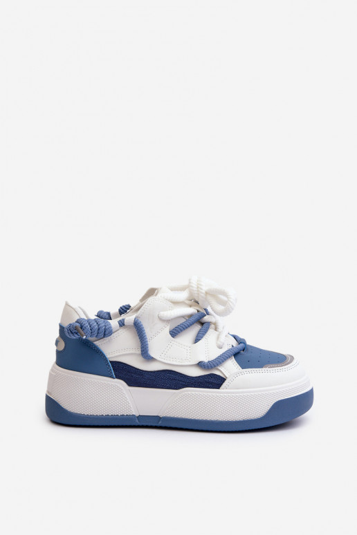 Zapatillas modelo zapatos con plataforma en color azul Moariella