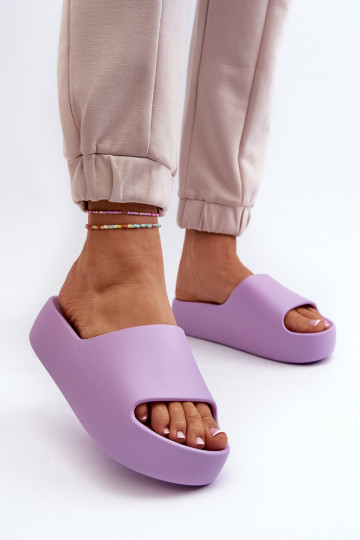 Pantuflas con suela maciza Morado Oreithano