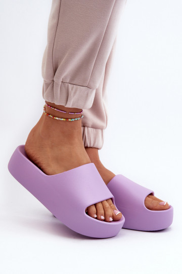 Pantuflas con suela maciza Morado Oreithano 2