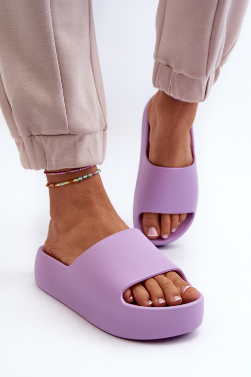 Pantuflas con suela maciza Morado Oreithano Pantuflas con suela maciza Morado Oreithano