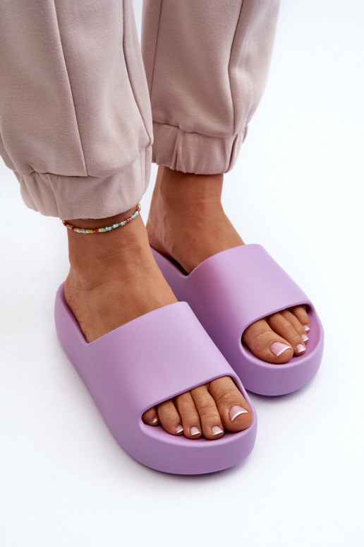Pantuflas con suela maciza Morado Oreithano Pantuflas con suela maciza Morado Oreithano