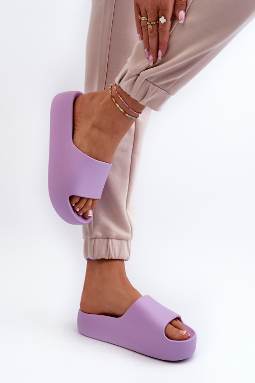 Pantuflas con suela maciza Morado Oreithano Pantuflas con suela maciza Morado Oreithano