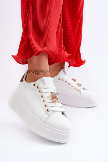 Zapatillas modelo zapatos con plataforma en color blanco Moanda 2