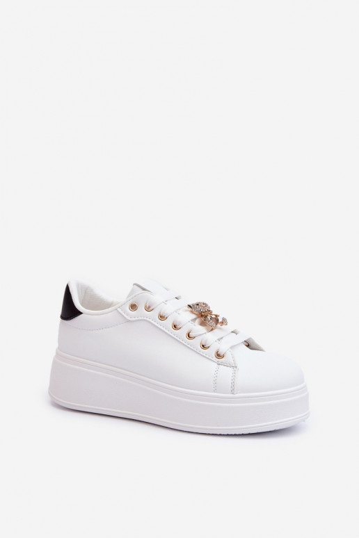 Zapatillas modelo zapatos con plataforma en color blanco Moanda