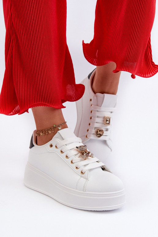 Zapatillas modelo zapatos con plataforma en color blanco Moanda