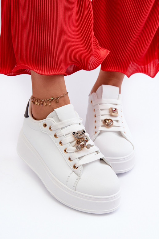 Zapatillas modelo zapatos con plataforma en color blanco Moanda