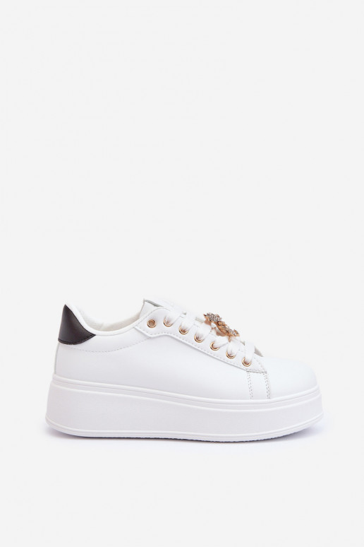 Zapatillas modelo zapatos con plataforma en color blanco Moanda