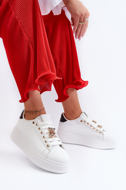 Zapatillas modelo zapatos con plataforma en color blanco Moanda