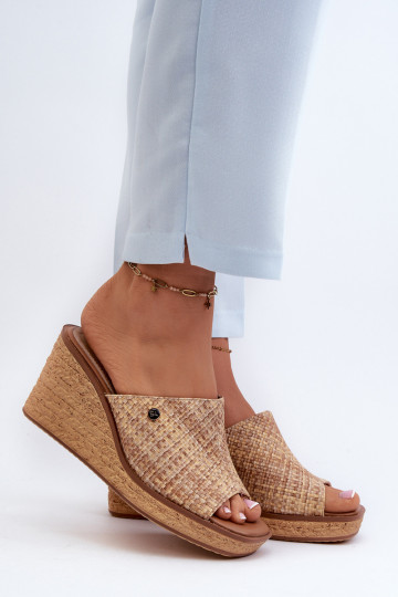 Zapatillas de mujer Sergio Leone KL213 beige