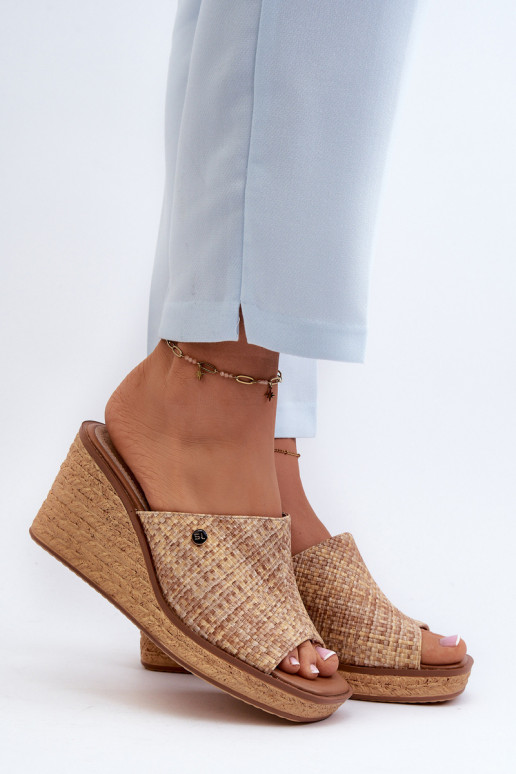 Zapatillas de mujer Sergio Leone KL213 beige