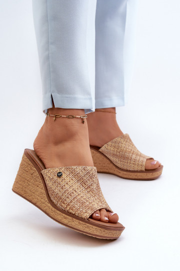Zapatillas de mujer Sergio Leone KL213 beige 2