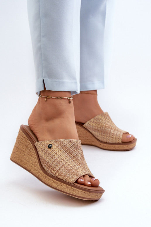 Zapatillas de mujer Sergio Leone KL213 beige