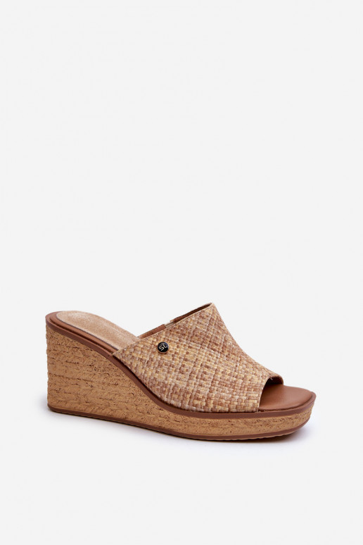 Zapatillas de mujer Sergio Leone KL213 beige Zapatillas de mujer Sergio Leone KL213 beige