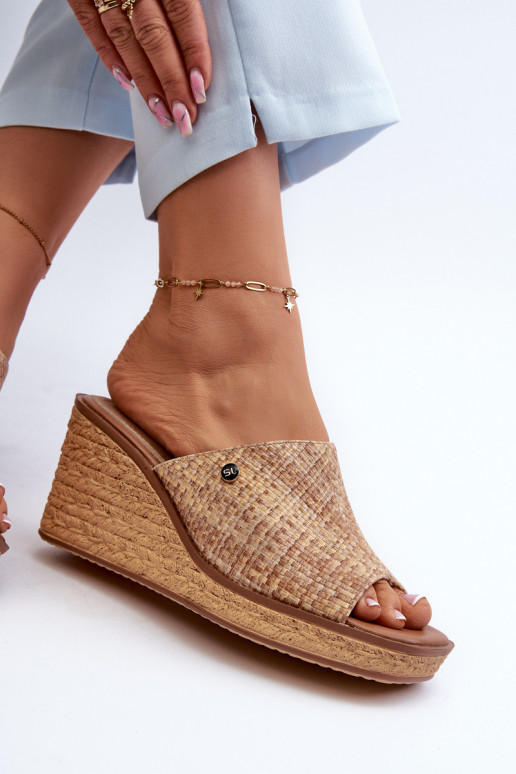 Zapatillas de mujer Sergio Leone KL213 beige Zapatillas de mujer Sergio Leone KL213 beige