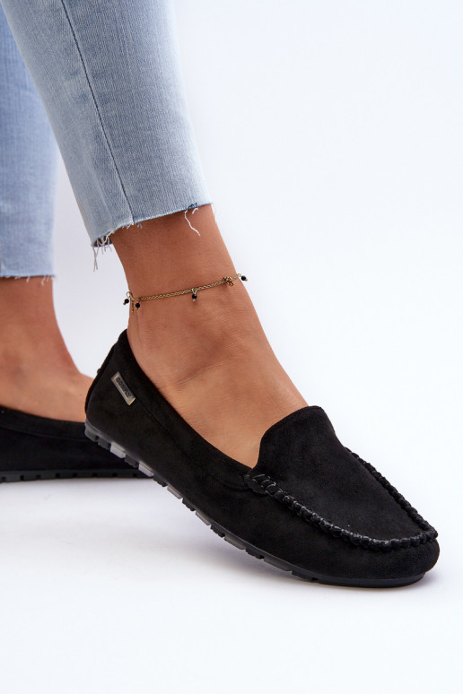 Mocasines de mujer confeccionados en Eco Ante Negro Amrutia