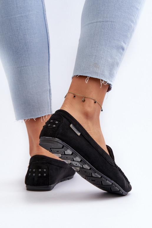 Mocasines de mujer confeccionados en Eco Ante Negro Amrutia Mocasines de mujer confeccionados en Eco Ante Negro Amrutia