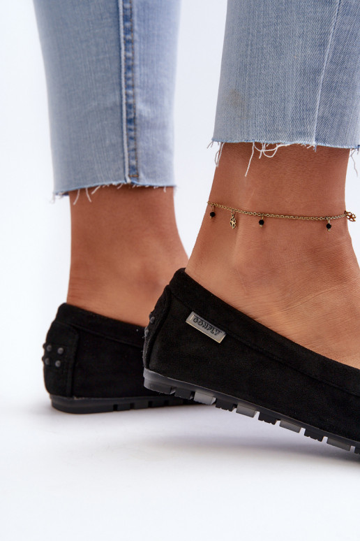 Mocasines de mujer confeccionados en Eco Ante Negro Amrutia Mocasines de mujer confeccionados en Eco Ante Negro Amrutia