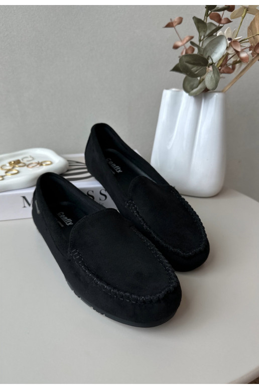 Mocasines de mujer confeccionados en Eco Ante Negro Amrutia