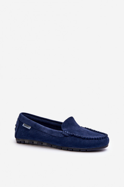 Mocasines Mujer Ante Bio Azul Marino Amrutia Mocasines Mujer Ante Bio Azul Marino Amrutia