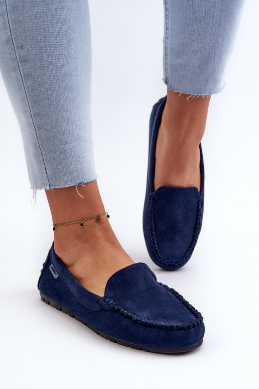Mocasines Mujer Ante Bio Azul Marino Amrutia Mocasines Mujer Ante Bio Azul Marino Amrutia