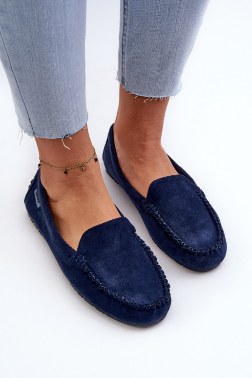 Mocasines Mujer Ante Bio Azul Marino Amrutia Mocasines Mujer Ante Bio Azul Marino Amrutia