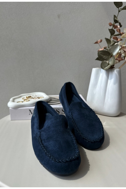 Mocasines Mujer Ante Bio Azul Marino Amrutia Mocasines Mujer Ante Bio Azul Marino Amrutia