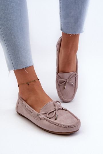 Mocasines elegantes de ante Púrpura Si Passione