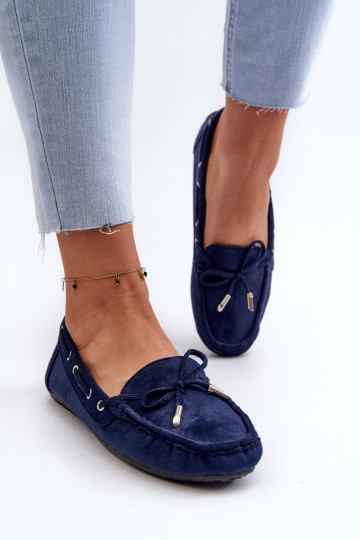 Mocasines elegantes de ante en azul oscuro Si Passione 2