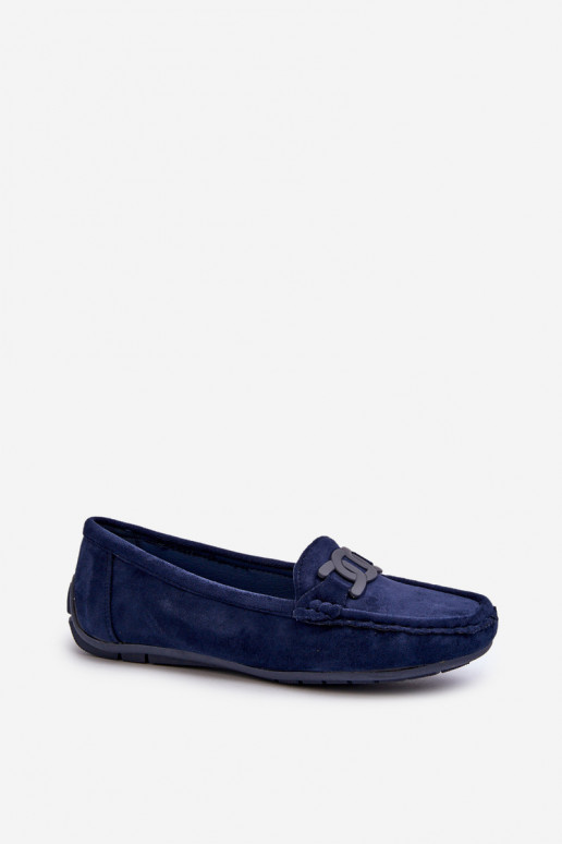 Mocasines de ante azul oscuro Rabell