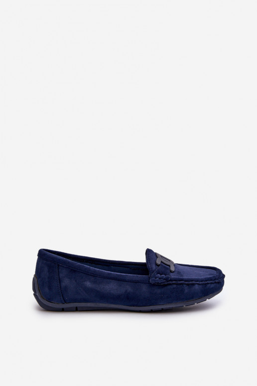 Mocasines de ante azul oscuro Rabell