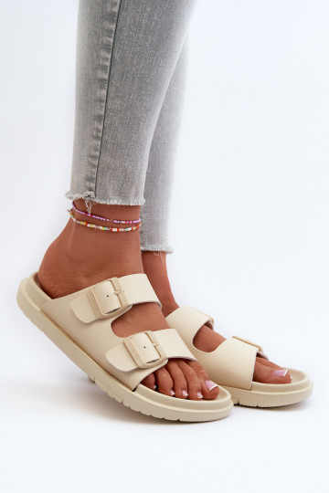 Pantuflas ligeras con hebillas Big Star NN274A752 beige 2