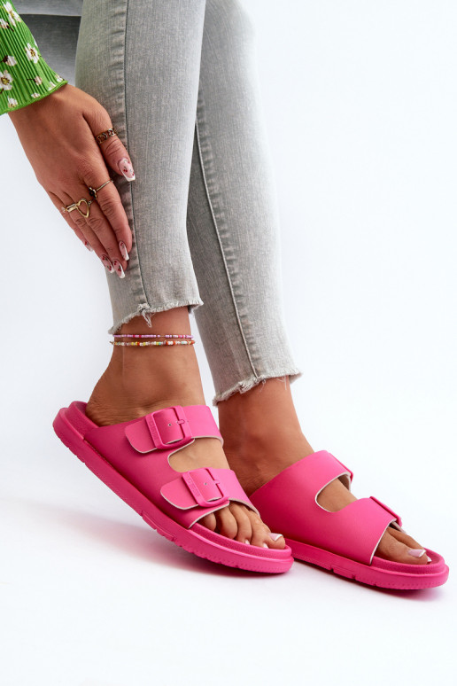 Pantuflas ligeras con hebillas Big Star NN274A754 color rosa