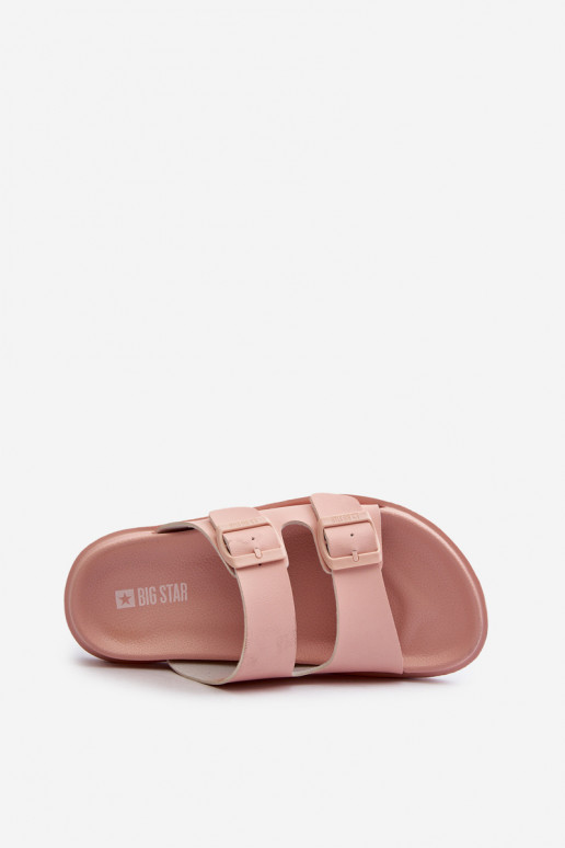 Pantuflas ligeras con hebillas Big Star NN274A753 color rosa