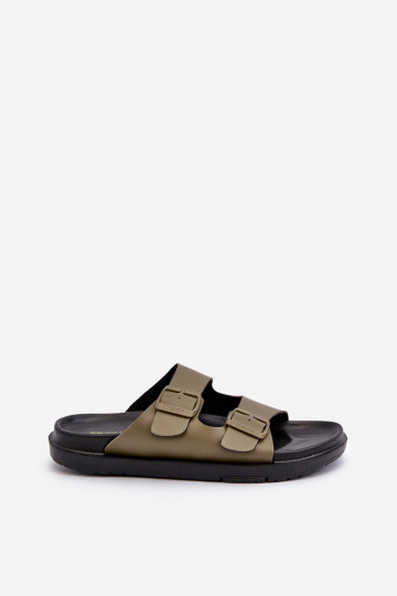 Zapatillas de hombre ligeras con hebillas Big Star NN174592 color caqui 2