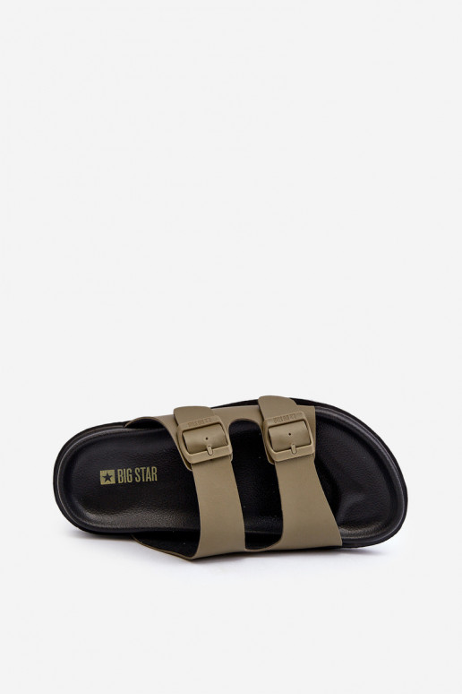 Zapatillas de hombre ligeras con hebillas Big Star NN174592 color caqui