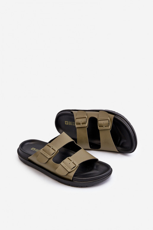 Zapatillas de hombre ligeras con hebillas Big Star NN174592 color caqui