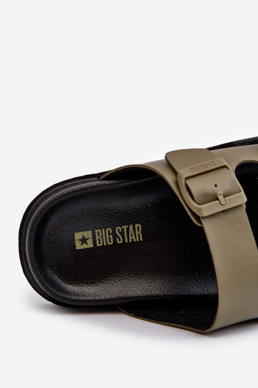 Zapatillas de hombre ligeras con hebillas Big Star NN174592 color caqui