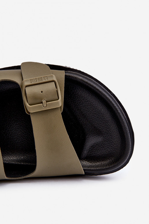 Zapatillas de hombre ligeras con hebillas Big Star NN174592 color caqui