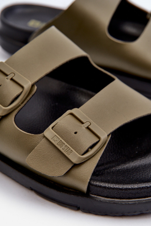 Zapatillas de hombre ligeras con hebillas Big Star NN174592 color caqui