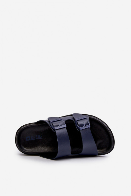 Zapatillas de hombre ligeras con hebillas Big Star NN174593 azul oscuro