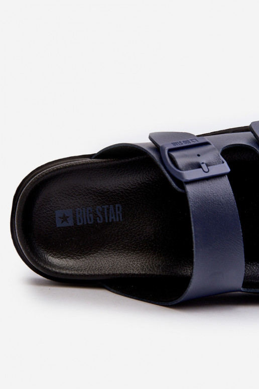 Zapatillas de hombre ligeras con hebillas Big Star NN174593 azul oscuro