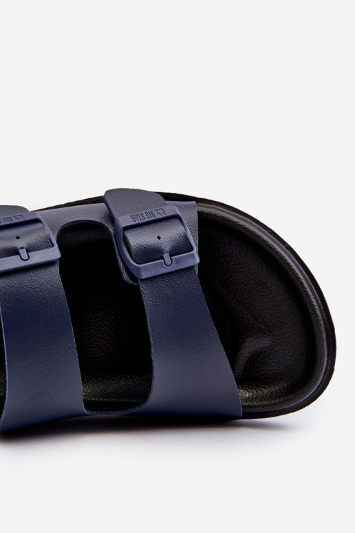 Zapatillas de hombre ligeras con hebillas Big Star NN174593 azul oscuro