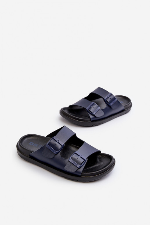 Zapatillas de hombre ligeras con hebillas Big Star NN174593 azul oscuro