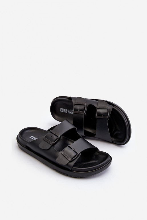 Zapatillas de hombre ligeras con hebillas Big Star NN174597 color negro