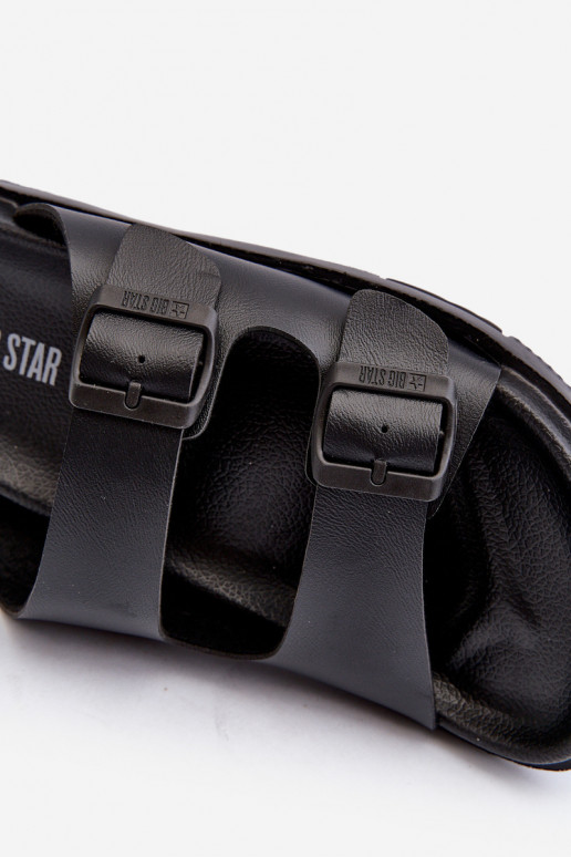 Zapatillas de hombre ligeras con hebillas Big Star NN174597 color negro