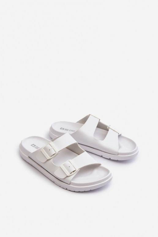 Zapatillas de hombre ligeras con hebillas Big Star NN174594 color blanco